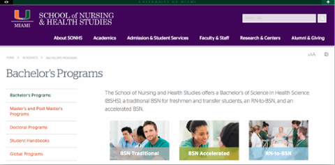 school of nursing and health studies logo